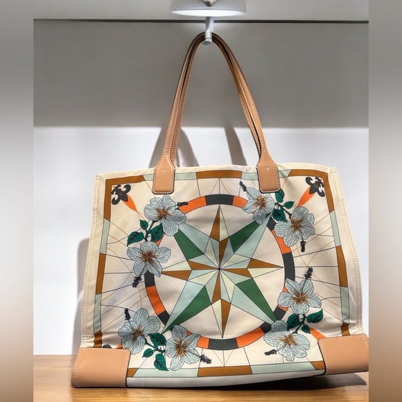 Tory Burch Ella Printed Floral Tote Bag - Picture 2 of 9